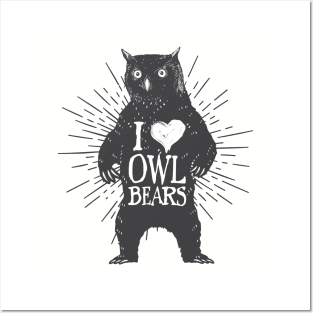 I Heart OwlBears Posters and Art